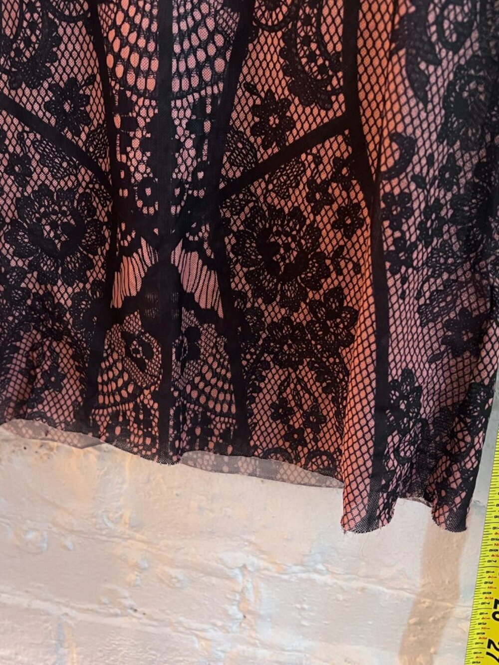 *NWOT* AFRM | Zadie Print Turtleneck Mesh Top In Noir Bustier (Size S/P) - Picture 6 of 9